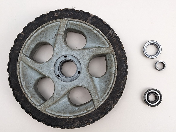 Lawn  mower wheel and bearings